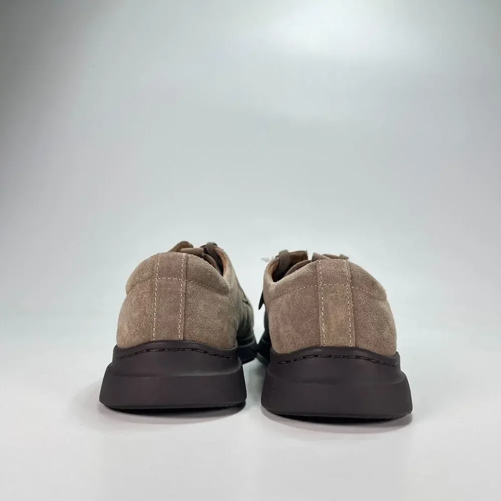 Comfortiva Mariah Taupe Leather Casual Low Top Oxfords Shoes Women's Size 9W